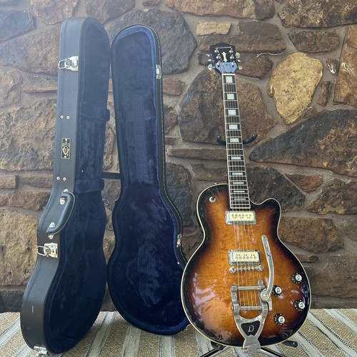 DeArmond M-75T Electric Guitar – 2K Pickups – Antique Burst – Hard Case - USED