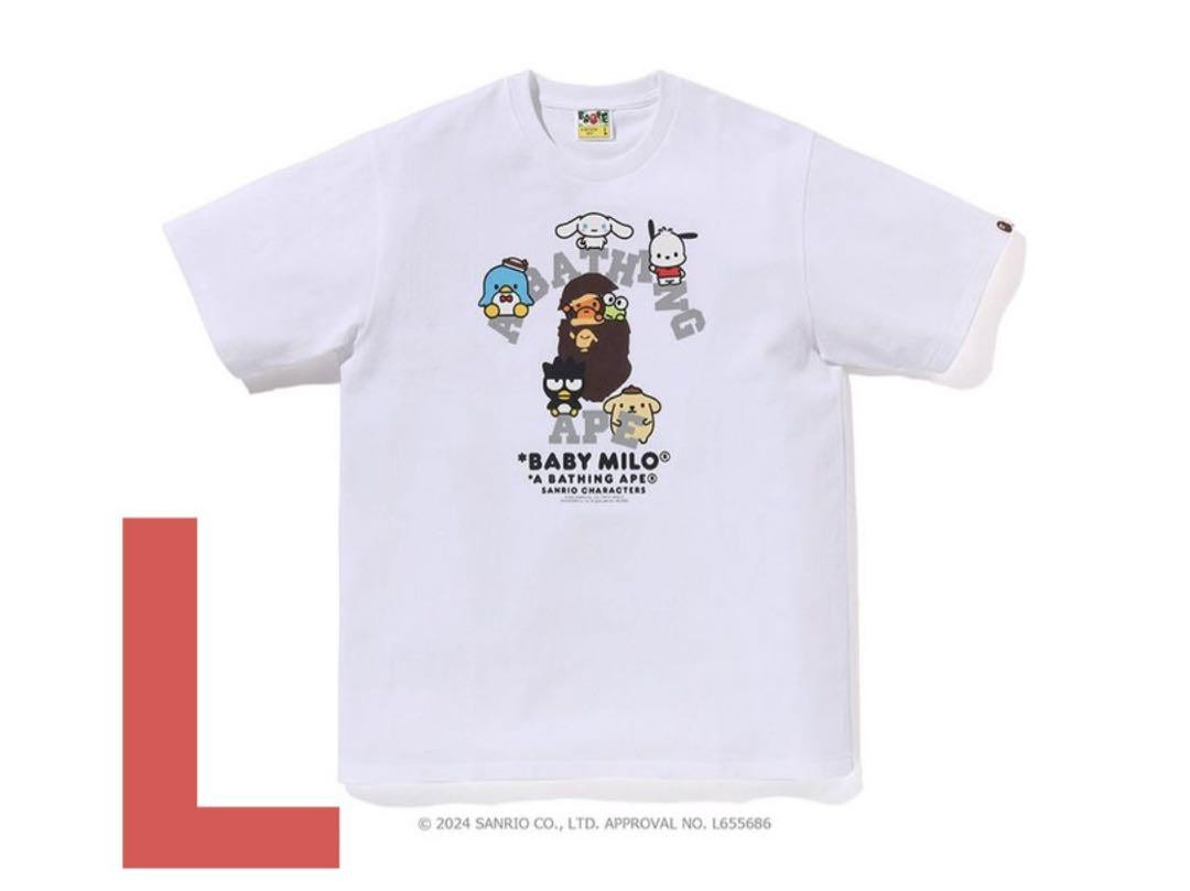 BAPE Baby Milo X Sanrio Characters Tee White Size L | eBay BAPE Baby Milo X Sanrio Characters Tee White Size L | eBay