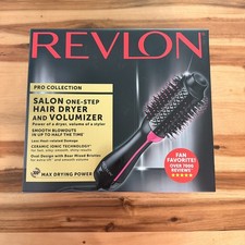 Revlon Pro Collection One Step Hair Dryer Volumizer Brush Black/Pink Brand-New