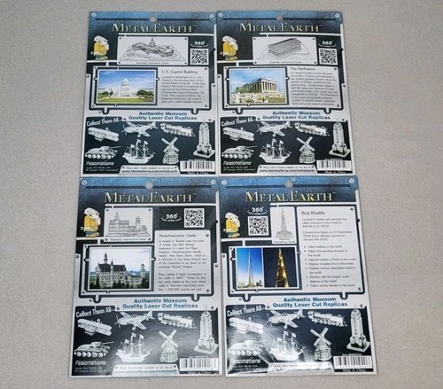4 New Fascinations Metal Earth PARTHENON, CASTLE, US CAPITAL AND BURJ KHALIFA - Picture 3 of 9