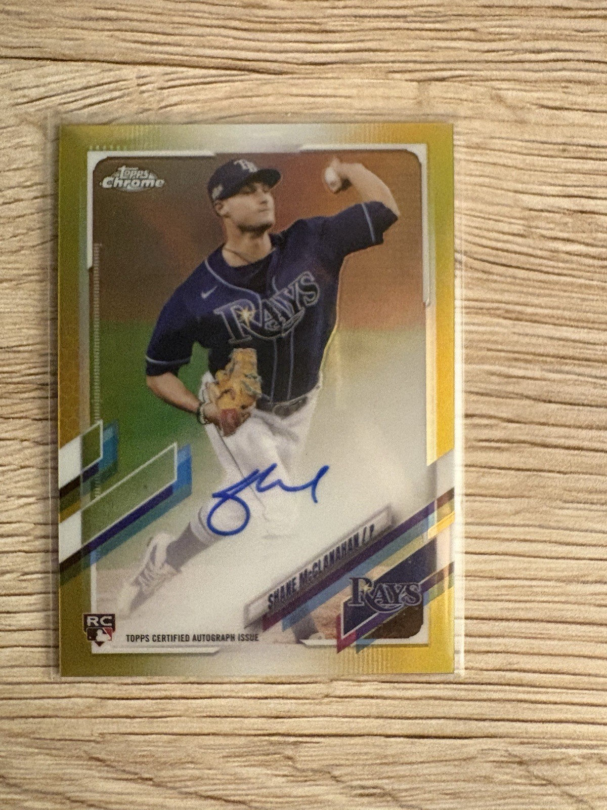 SHANE MCCLANAHAN 2021 Topps Chrome #RA-SM True Gold Auto /50 RC Rays