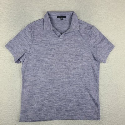 Robert Barakett Polo Shirt Mens Medium Blue Performance Short Sleeve