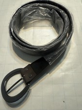 Women's 1-1/2 wide cowhide leather belt with a high waist and oval forged buckle
