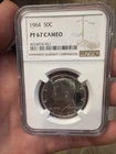 1964-P Kennedy Silver Half Dollar 50C NGC PROOF PF PR 67 CAMEO