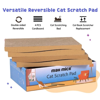 CLUB RATTAN 4 Layers Pad, Max Mice Cat Scratching Board with Box(MM-MZB-03)