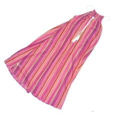 Long knit rope and shell detail beach / pool bathing suit cover up orange OS