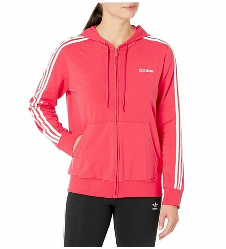 Adidas Mujer Esencial 3 Rayas Cremallera Chaqueta de Chándal - Rosa | eBay