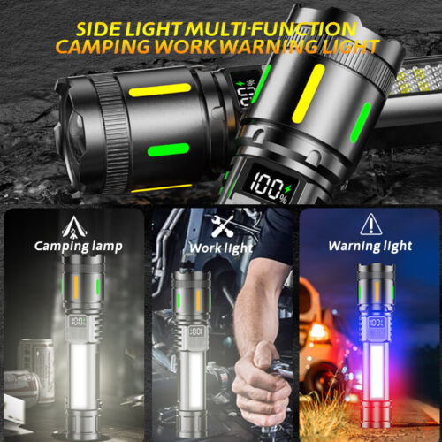 Most Powerful 99000000LM LED Military Torch USB Rechargeable Tactical Flashlight - Picture 9 of 23