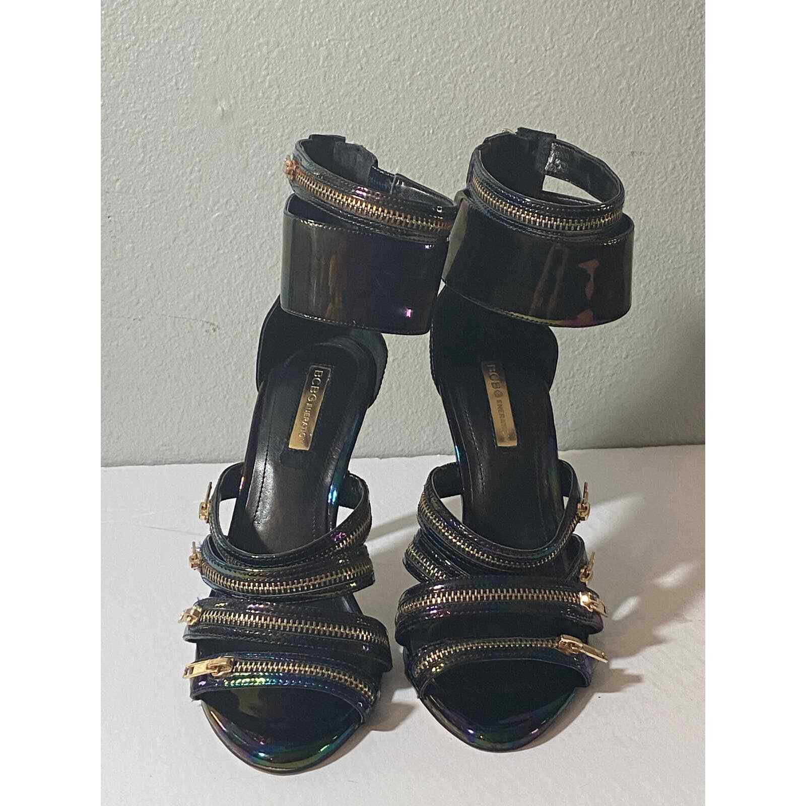 BCBGeneration Casey black iridescent hologram hee… - image 5