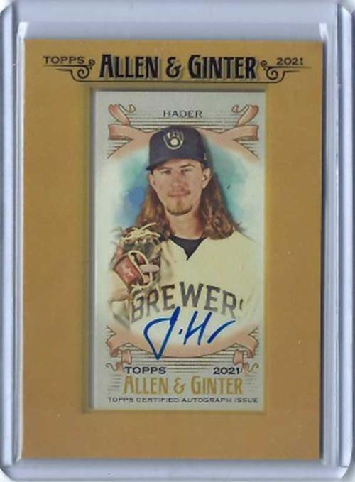 JOSH HADER 2021 TOPPS ALLEN & GINTER MINI FRAMED ON CARD