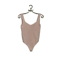 Free People Intimately Bodysuit Woman's Size Medium Nude Thong