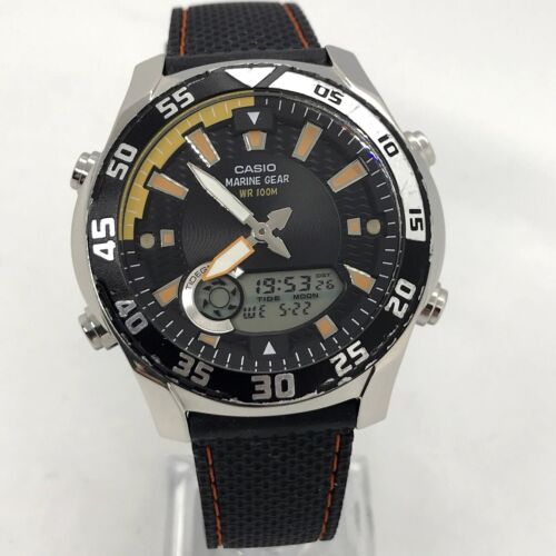 Casio MARINE GEAR AMW-710 quartz analogue digital watch mod 3795 Tide Moon pha - Picture 2 of 14