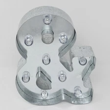 Light Up & Ampersand And Sign Marquee Metal 10" Wedding Decor Table Top Shelf