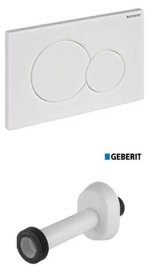 PLACCA E CANOTTO PER CASSETTA DI SCARICO INCASSO GEBERIT SIGMA8 6/3LT