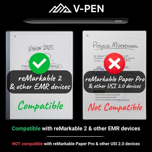 Stylish V-Pen EMR Stylus for Remarkable 2: Digital Eraser & Multi-Device Support - Picture 4 of 12
