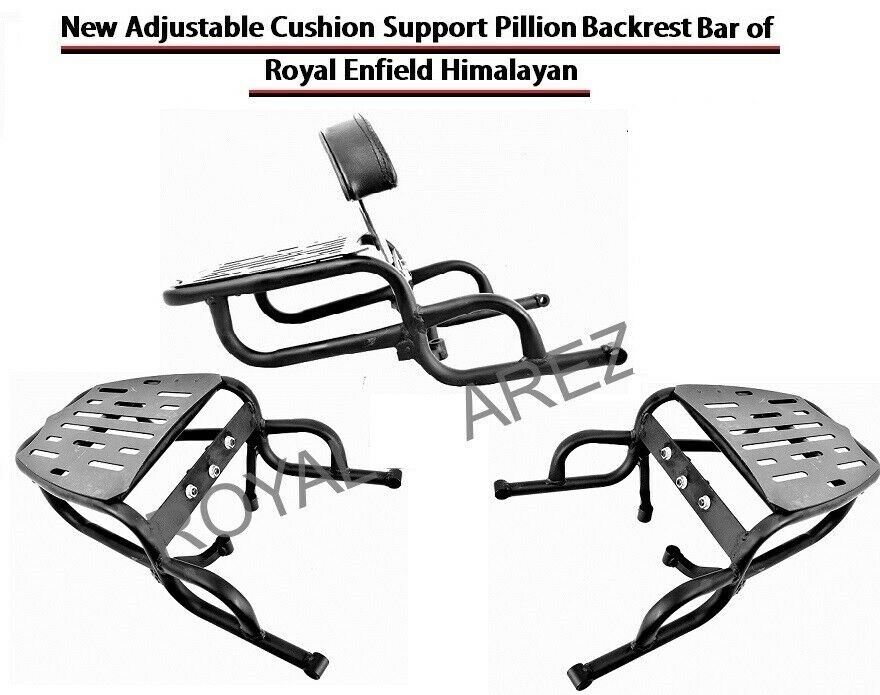 Fits Royal Enfield Himalayan Adjustable Cushion Support Pillion Backrest Bar - Main Image
