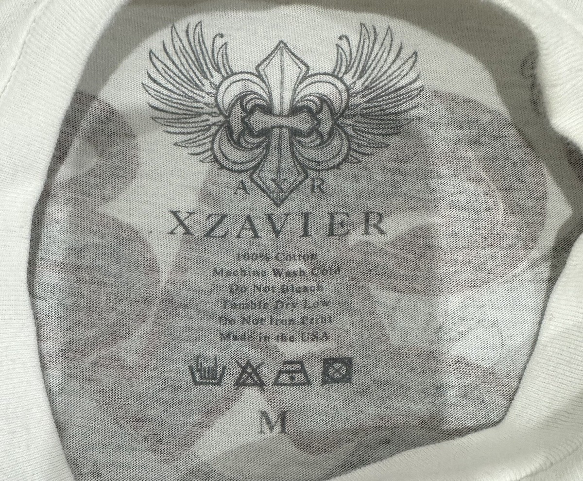 Affliction サーマル xzavier スカル 十字架 mma Xzavier Double Sided Graphic Men's T-Shirt Sz-M Skulls
