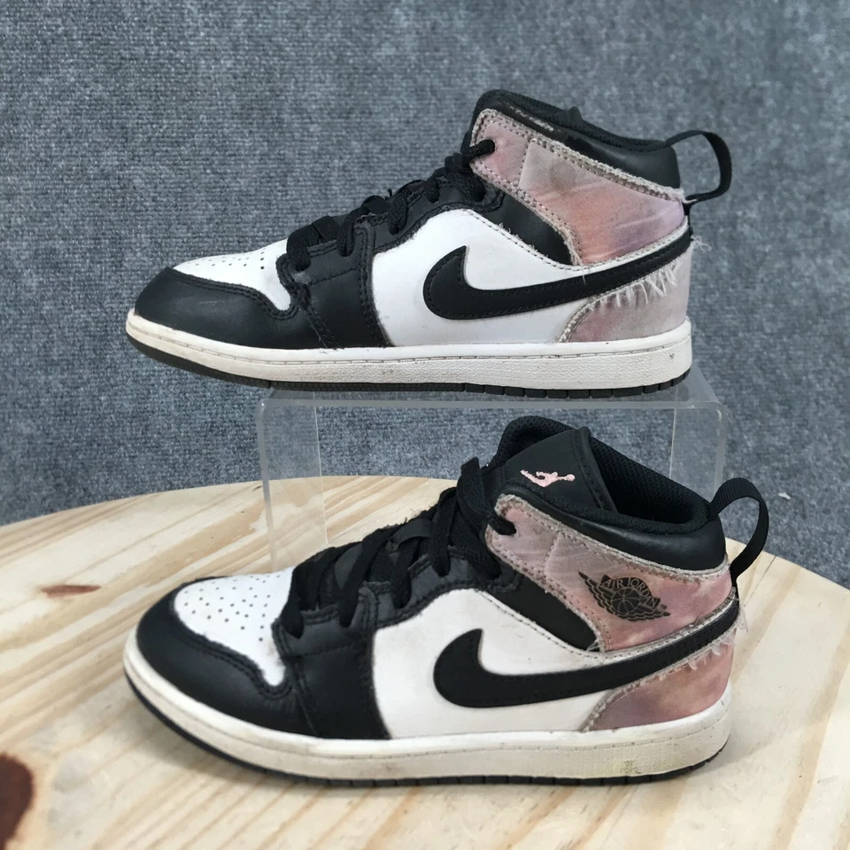 Nike Shoes Youth 2Y Jordan 1 Mid SE Zen Master Sneakers DM6215-001 Black White - Image 2 of 4