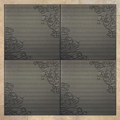 Decorative Ceiling Tiles 20x20 Styrofoam Glue Up R6 Black