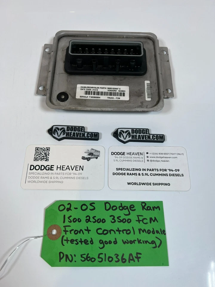 Módulo de control delantero 56051036AF Dodge Ram 1500 2500 3500 FCM 2002-2005 fabricante de equipos originales Foto 4 de 4