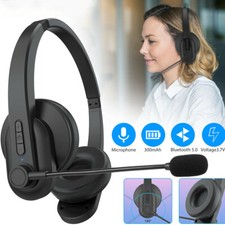 Bluetooth Headset Wireless Office Driving Headphone Noise Cancelling US Stock