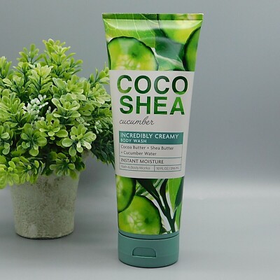Bath & Body Works Coco Shea Cucumber Incredible Cream Body Wash 10 oz New RARE