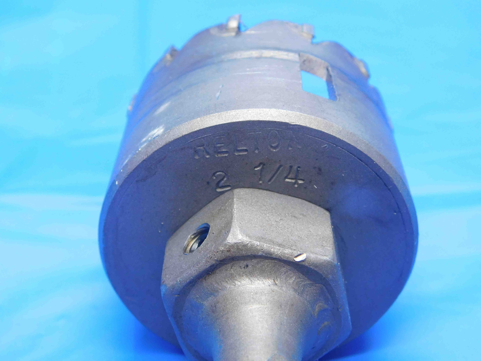 RELTON CARBIDE TIPPED HOLE CUTTER 2 1/4" DIAMETER 1/2 SHANK MADE IN USA 2.250