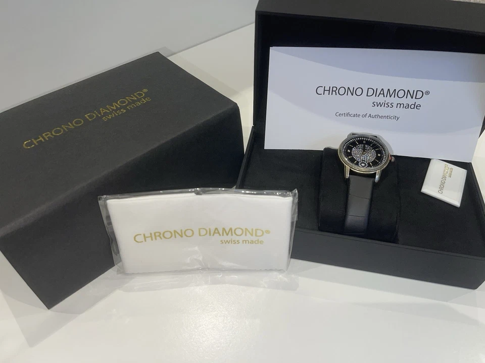Chrono Diamond Nymphe Antik Gold Schwarz Damenuhr - NEU - UVP. 1400€ - Bild 4 von 4