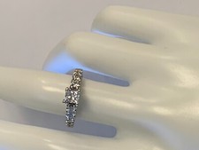 14K WHITE GOLD PRINCESS CUT DIAMOND ENGAGEMENT RING