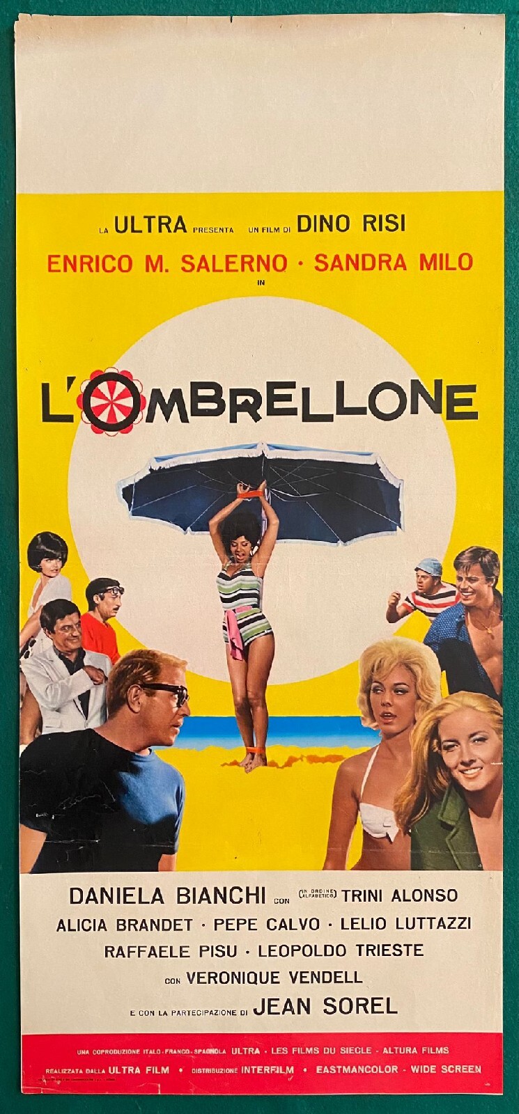 Locandina originale film L'ombrellone (1965) - Regia di Dino Risi