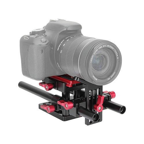 CAMVATE Tripod Mount Support Rig w/ QR Baseplate &Y Lens Support For DSLR Camera - Picture 5 of 8