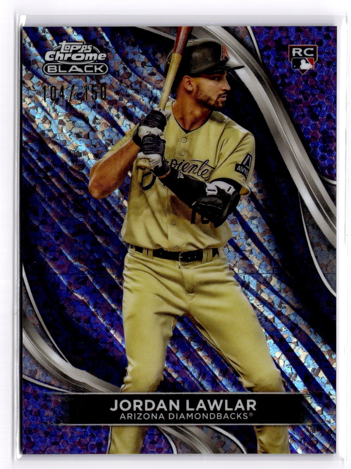 2024 Topps Chrome Black Purple Sparkle Jordan Lawlar #3 /150 RC Diamondbacks
