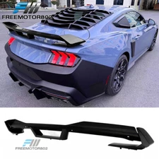 For 24-25 Mustang 7th Gen S650 Dark Horse Rear Spoiler W/Gurney Flap Matte Black