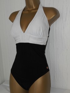 white halter neck swimsuit