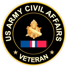 US Army Civil Affairs Veteran Bumper Sticker Military Vinyl Soldier Decal 5"