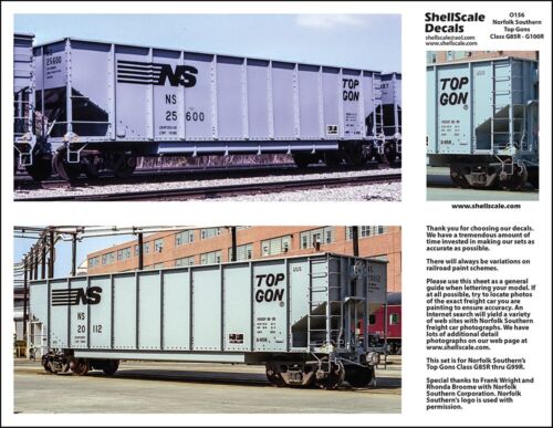 O156 - Norfolk Southern Top Gon Decals - ShellScale Decals - Picture 3 of 4