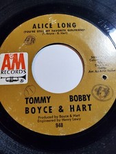 Tommy Boyce & Bobby Hart -  Alice Long-45rpm, 1968, A&M – 948 VG F147