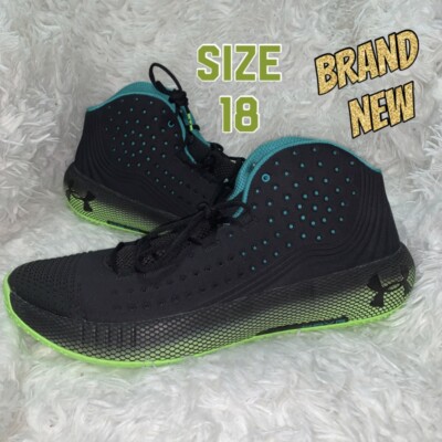 Under Armour HOVR Havoc 2 UA Men's Black Lime Light Basketball Sneakers Size 18