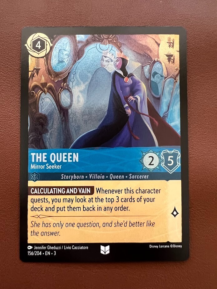 Disney Lorcana: Into The Inklands - The Queen - 156/204 - Cold Foil | eBay