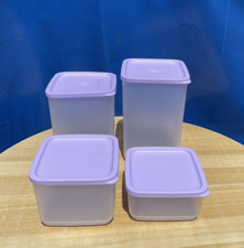 Tupperware Cubix Contenitori Rotondi Quadrati Refrigeratore S-M-L-XL Set di 4