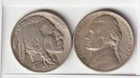 Rare Old 1938 Indian Head Buffalo & Jefferson Nickel US Coin Collection Lot #66
