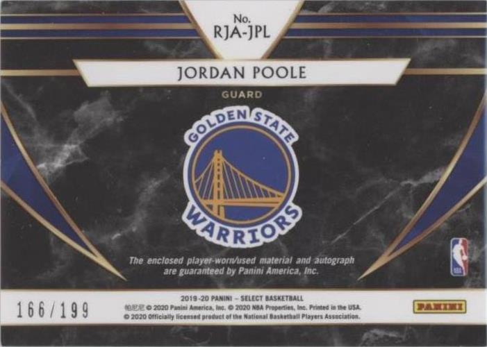 2019-20 Panini Select - Jordan Poole #RJA-JPL for sale | eBay