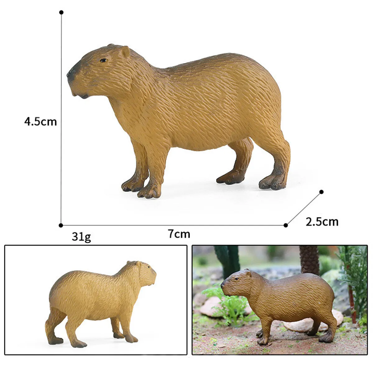 Capybara Model Animals Action Figure Hydrochaeris hydrochaeris