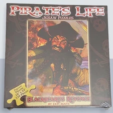  Pirates Life Jigsaw Puzzles Blackbeard's Revenge Don Maitz NEW 18"x24" 550 pce