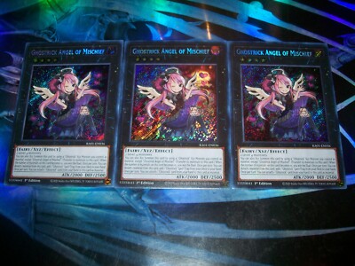 3x Ghostrick Angel of Mischief 1st Edition Secret Rare RA01-EN036 Yu-Gi-Oh