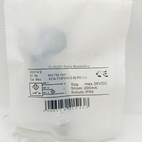 New For Bernstein KCN-T18PS-012-KLPS12V Proximity Switch Sensor 1Pcs - Picture 2 of 3