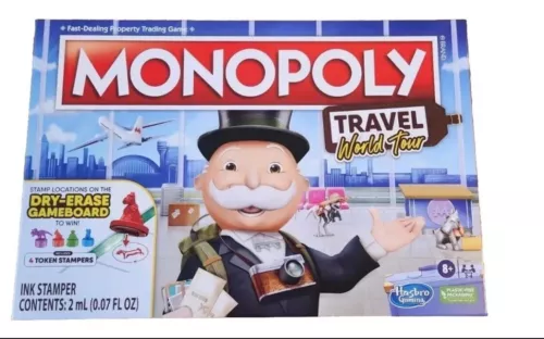 Monopoly Travel World Tour Board Game Hasbro Gaming Parker Brothers New