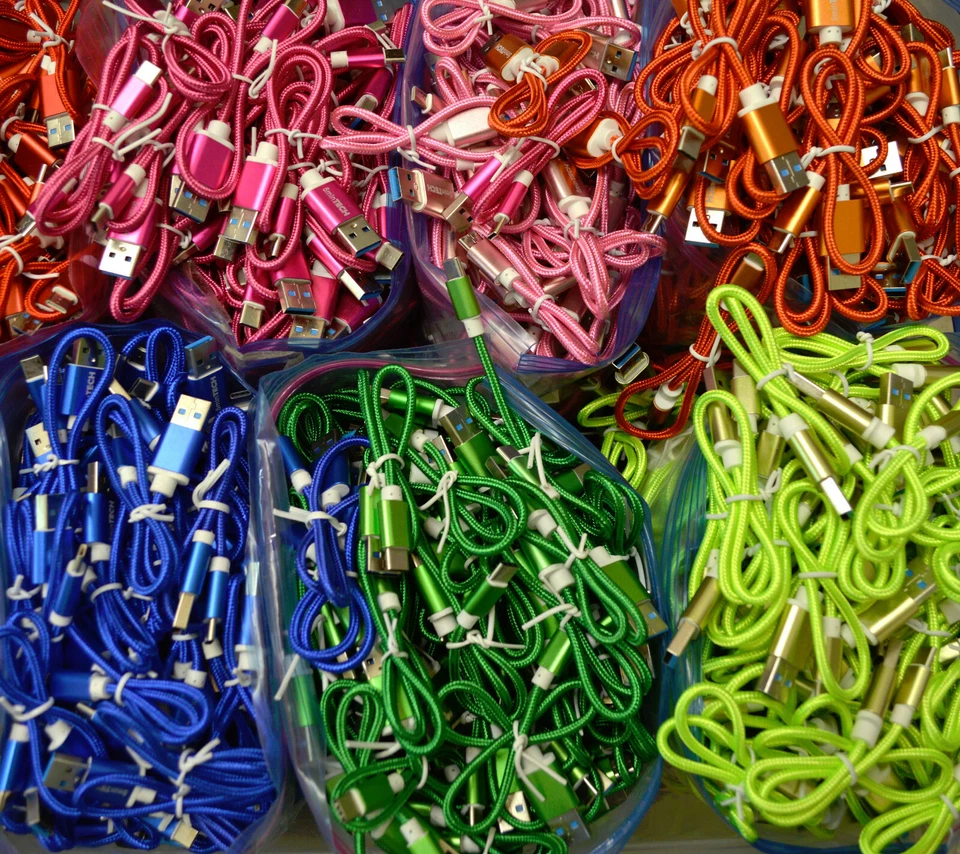 LOT of 100 - Type C Cable usb data sync cable cord 1",3", 6",10" for Cellphones - Image 3 of 4