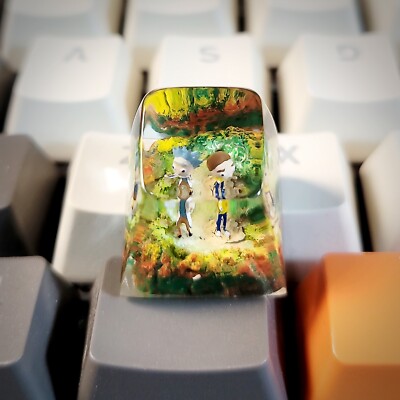 Rick and Morty Artisan Keycap, Rick and Morty, ESC Resin Keycap, Custom anime