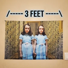 The Shining Grady Twins 2x3 foot tapestry horror movie banner hanging wall flag
